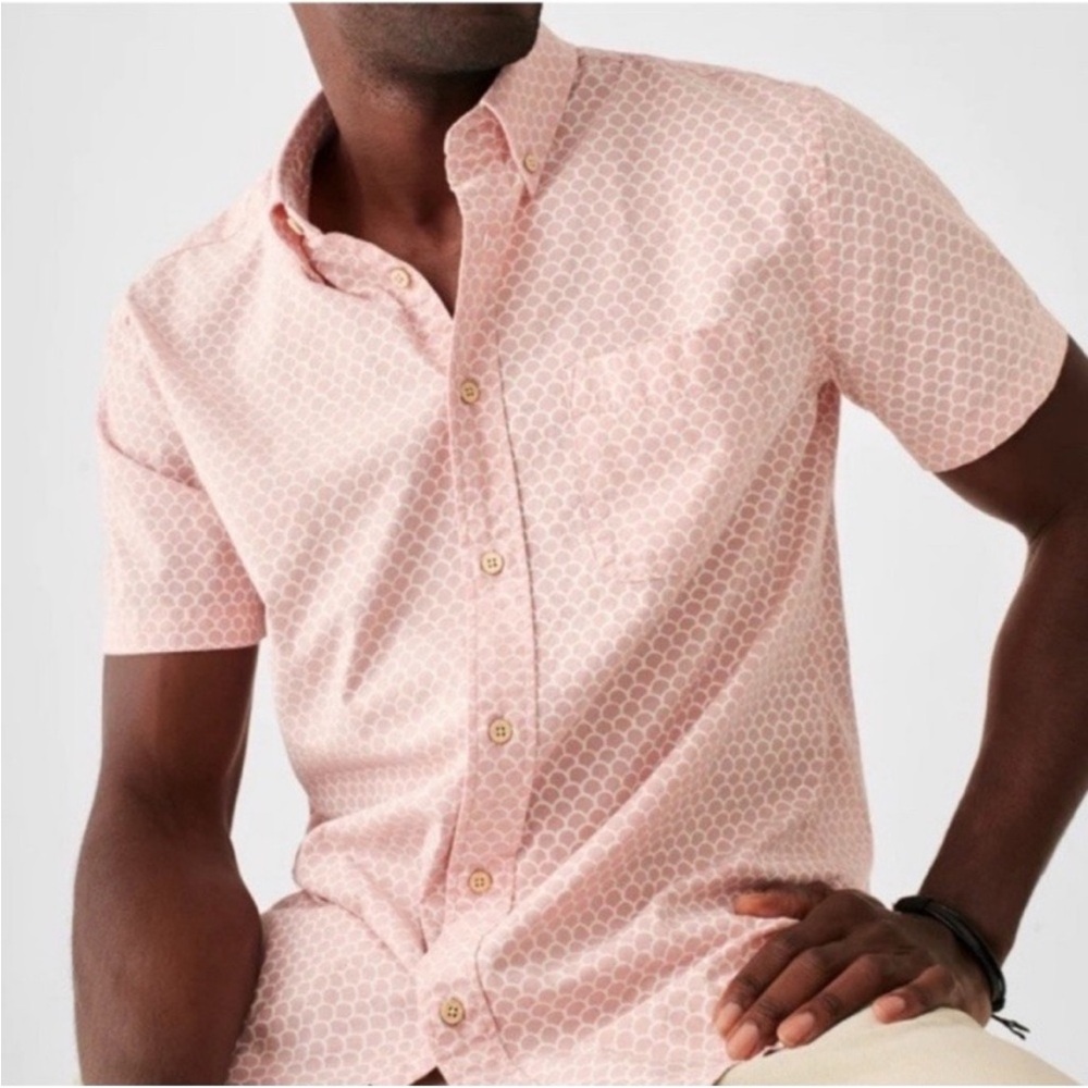 Faherty Short Sleeve Breeze Fish Scale Redux